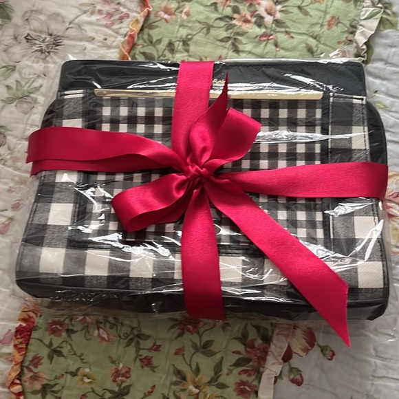 Calvin Klein Black and White Checkered Crossbody Bag - Picture 5 of 5